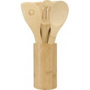 Tala zestaw narzędzi kuchennych z bambusa, brazowy