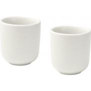 Male filiżanki ceramiczne do espresso o pojemności 90 ml - zestaw 2 sztuk, biały