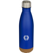 Cove butelka na wodę o pojemności 500 ml ze stali nierdzewnej z podwójnymi ściankami i izolacją próżniową oraz detalami korko, n