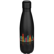 Cove jednościenna butelka na wodę o pojemności 750 ml wykonana ze stali nierdzewnej z recyklingu z certyfikatem RCS, czarny