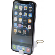 Aggia podstawka pod telefon z recyklingowanego tworzywa sztucznego z sensoryczną zabawką antystresową, biały