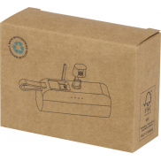 Alnair powerbank o pojemności 5000 mAh i mocy 10 W, wykonany z tworzyw sztucznych pochodzących z recyklingu, z wbudowaną pods, b