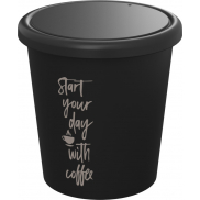 Americano® Piccolo kubek o pojemności 100 ml z pokrywką, czarny