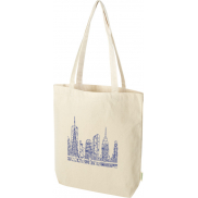 Odisha organiczna torba na zakupy z szerokim dnem z certyfikatem OCS o gramaturze 180 g/m², 11 l , piasek pustyni