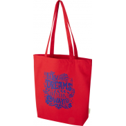 Odisha organiczna torba na zakupy z certyfikatem OCS o gramaturze 270 g/m², 10 l , czerwony