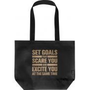 Duo torba na zakupy z certyfikatem GRS z recyklingu, podwójnie laminowana, 18 l, czarny