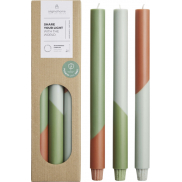 Originalhome Eden świece diagonalne — zestaw 3 szt., zielony