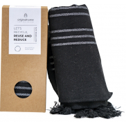 Originalhome tkanina z recyklingu — 85 x 175 cm, czarny