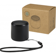 Velkis głośnik bezprzewodowy Bluetooth® o mocy 3 W z tworzyw sztucznych pochodzących z recyklingu, czarny