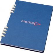 Fil kołozeszyt z certyfikatem RCS z recyklingu w twardej oprawie A5, niebieski