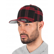 Czapka z daszkiem Tartan Plaid - black/red