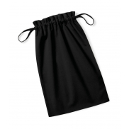 Miękki organiczny worek ze sznurkiem - black