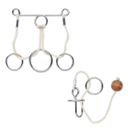 2 metalowe łamigłówki