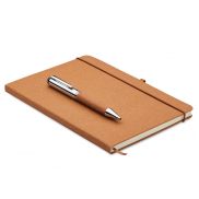 Zestaw skórzanych notatników - beżowy