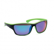 Lustrzane sportowe okulary prze - limonka