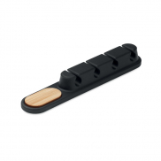 Silikonowy organizer kabli - czarny