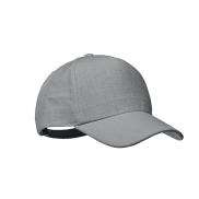 5-PANEL CZAPKA Z KONOPI 370G - szary