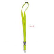 Smycz z metalowym zaczepem - limonka