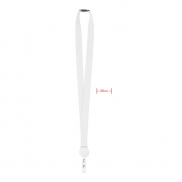 Smycz z wysuwanym uchwytem - biały