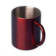 Kubek stalowy Stalwart 300 ml, czerwony
