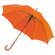 Parasol automatyczny drewniany Ø105 cm NANCY - pomarańczowy