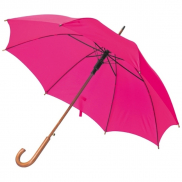 Parasol automatyczny drewniany Ø105 cm NANCY - różowy