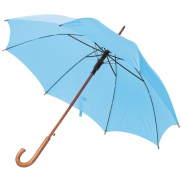 Parasol automatyczny drewniany Ø105 cm NANCY - jasnoniebieski