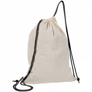 Worek sportowy bawełniany 140 g/m2 LONDONDERRY - czarny