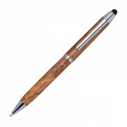 Długopis drewniany touch pen ERFURT - beżowy