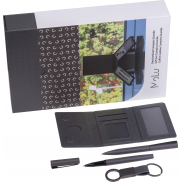 Zestaw prezentowy notatnik A5, długopis, pióro, brelok i etui na karty CAMPINA GRANDE MoLu - ciemnoszary