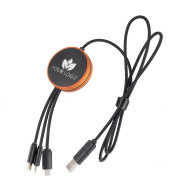 kabel z ładowarką indukcyjną 4w1 i5w - beżowy