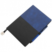 Notatnik A5 w kropki i długopis REPORTER Pierre Cardin - niebieski