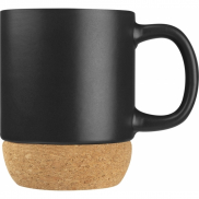 Kubek ceramiczny z korkiem GISTEL 350 ml - czarny