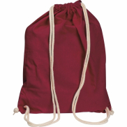 Worek sportowy bawełniany 140 g/m2 CARLSBAD - bordowy