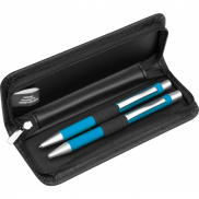 Zestaw piśmienny długopis i ołówek automatyczny soft touch UPPSALA - jasnoniebieski