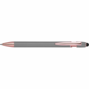 Długopis aluminiowy z recyklingu żelowy touch pen BELO HORIZONTE - szary