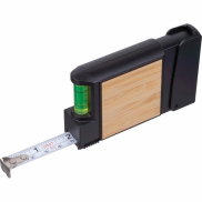 Miara 3m z poziomnicą i bitami HALIFAX - czarny