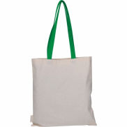 Torba bawełniana z długimi uszami, z recyklingu 140g/m2 CAMBRIDGE - zielony