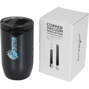 Kubek z miedzianą izolacją próżniową Lagom 380 ml, czarny
