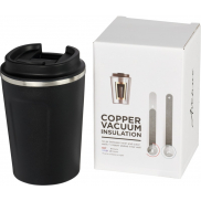 Szczelny miedziany kubek próżniowy Thor o pojemności 360 ml, czarny