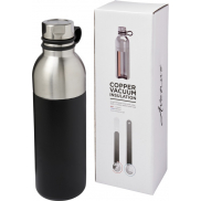 Miedziany izolowany próżniowo bidon Koln o pojemności 590 ml, czarny