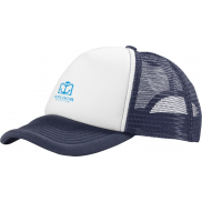 Czapka 5-panelowa Trucker 100 g/m², niebieski, biały