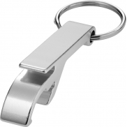 Brelok aluminiowy Tao z otwieraczem do butelek i puszek, szary