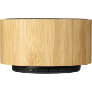 Bambusowy głośnik Cosmos z funkcją Bluetooth®, piasek pustyni, czarny