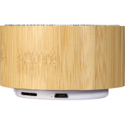 Bambusowy głośnik Cosmos z funkcją Bluetooth®, piasek pustyni, biały