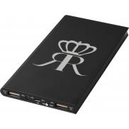 Aluminiowy powerbank Plate 8000 mAh, czarny