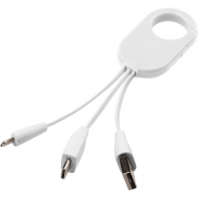 Kabel do ładowania 3w1 Troop, biały
