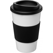 Kubek termiczny z serii Americano® o pojemności 350 ml z uchwytem, biały, czarny