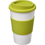 Kubek termiczny z serii Americano® o pojemności 350 ml z uchwytem, biały, zielony