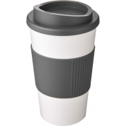 Kubek termiczny z serii Americano® o pojemności 350 ml z uchwytem, biały, szary